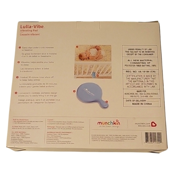 Munchkin Lulla-Vibe Vibrating Pad - Sleep Soother for Babies - Picture 12 of 14